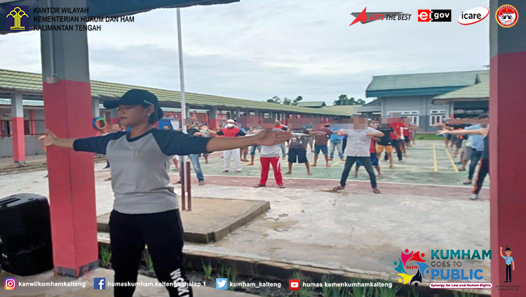Senam Kebugaran Jasmani Tingkatkan Imunitas Warga Binaan Pemasyarakatan Kapuas di Tengah Pandemi Covid-19