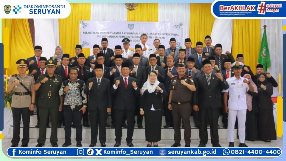 Pelantikan Pejabat Struktural Seruyan Komitmen Awal Wujudkan Birokrasi yang Profesional dan Berintegritas