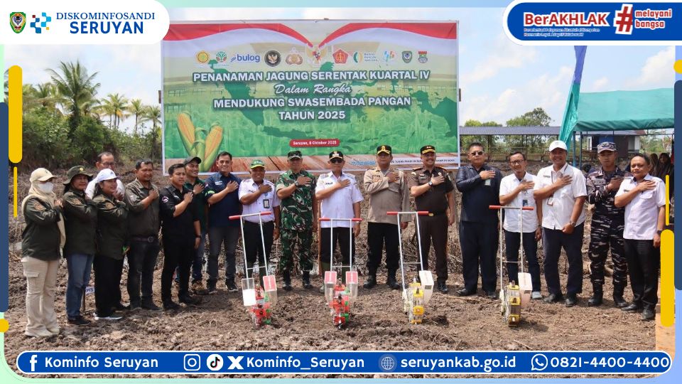 Bupati Seruyan Apresiasi Polres Dukung Swasembada Pangan Nasional Melalui Penanaman Jagung Serentak