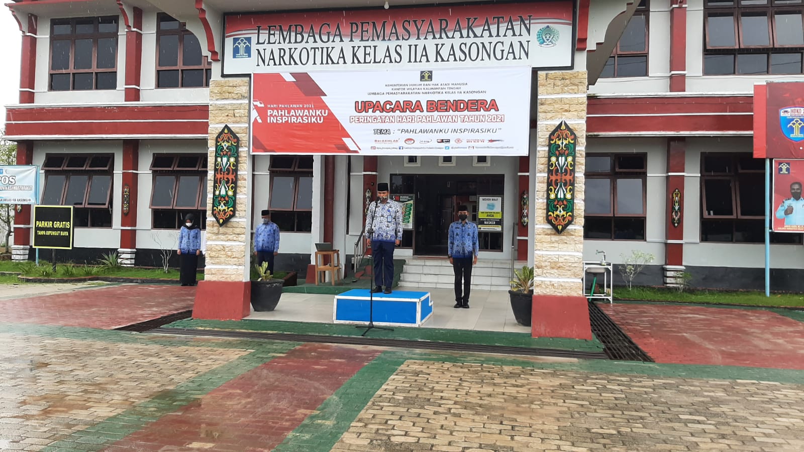 Lapas Narkotika Kasongan Laksanakan Upacara Peringatan Hari Pahlawan Tahun 2021