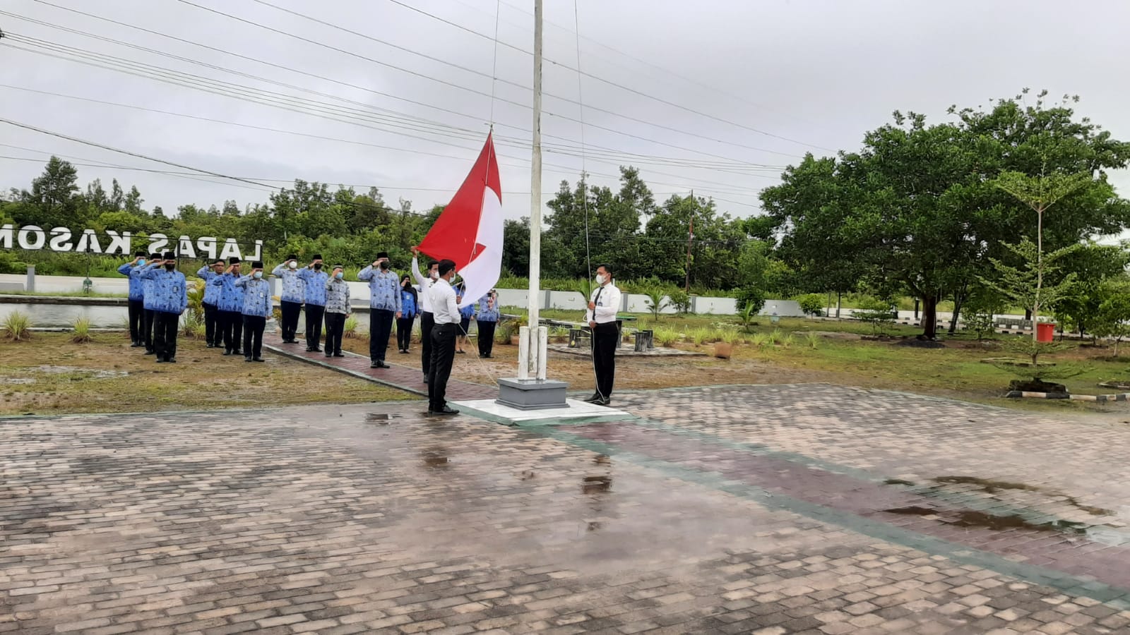 Lapas Narkotika Kasongan Laksanakan Upacara Peringatan Hari Pahlawan Tahun 2021