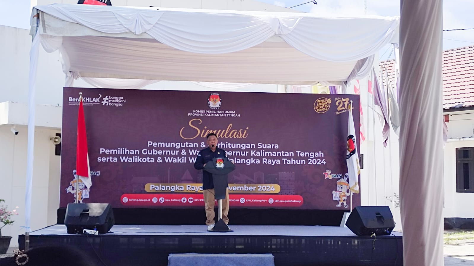 KPU Prov. Kalteng Gelar Simulasi Pemungutan dan Penghitungan Suara Pilkada 2024