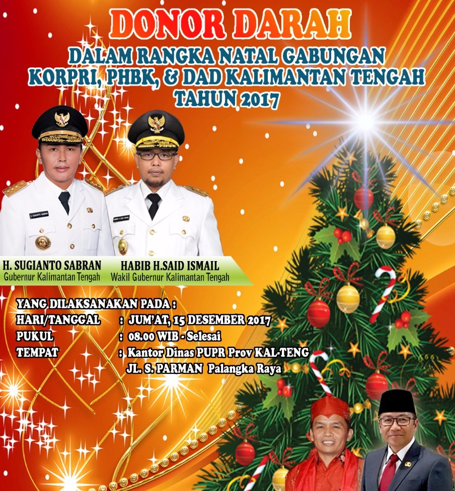 Aksi Donor Darah Dalam Rangka Natal Gabungan KORPRI, PHBK dan DAD Kalteng