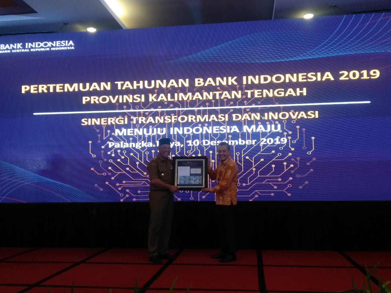 Pertemuan Tahunan Bank Indonesia 2019 : Gubernur Kalteng Ajak Semua Lembaga Bersinergi