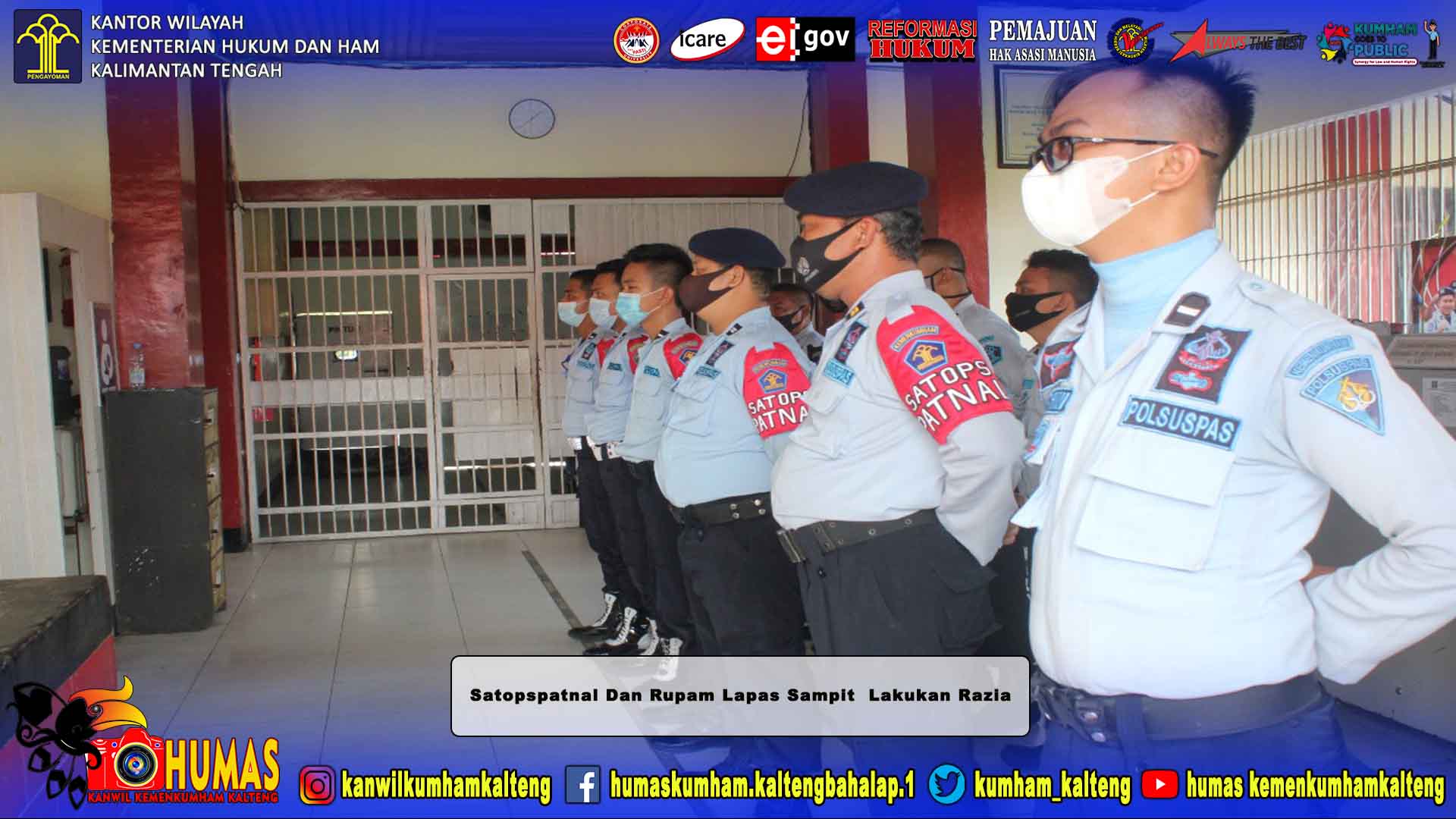 Satopspatnal dan Rupam Lapas Sampit Lakukan Razia 