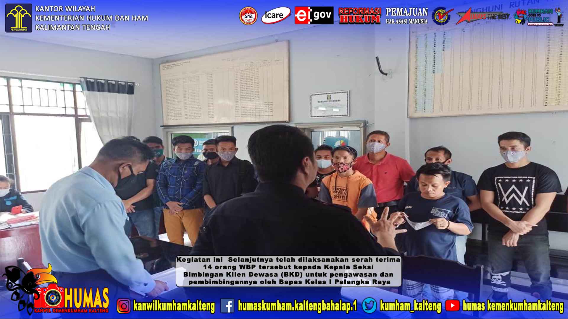 Empat Belas Orang Narapidana Rutan Palangka Raya Dapat Asimilasi