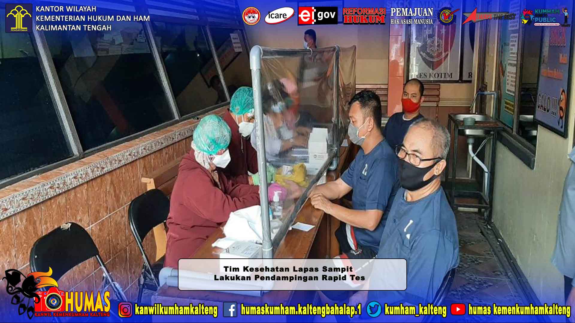 Tim Kesehatan Lapas Sampit Lakukan Pendampingan Rapid Tes