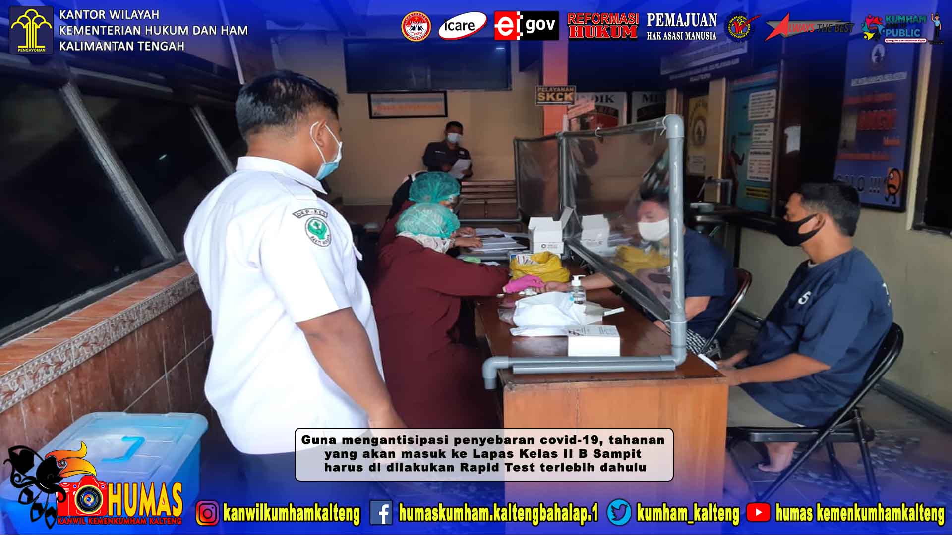 Tim Kesehatan Lapas Sampit Lakukan Pendampingan Rapid Tes MULTIMEDIA