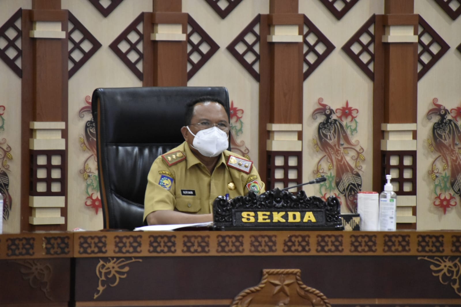 Arahan Gubernur Melalui Pj. Sekda Nuryakin Pada Rakor Percepatan Vaksin dan Booster Covid-19
