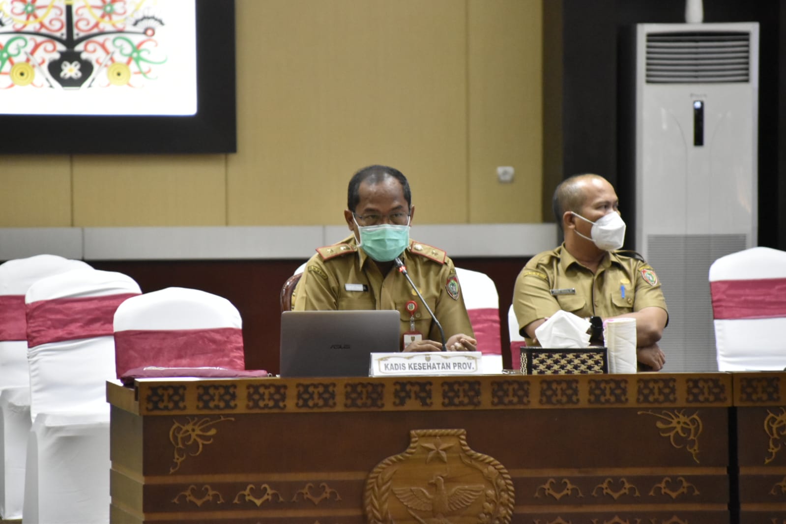 Arahan Gubernur Melalui Pj. Sekda Nuryakin Pada Rakor Percepatan Vaksin dan Booster Covid-19