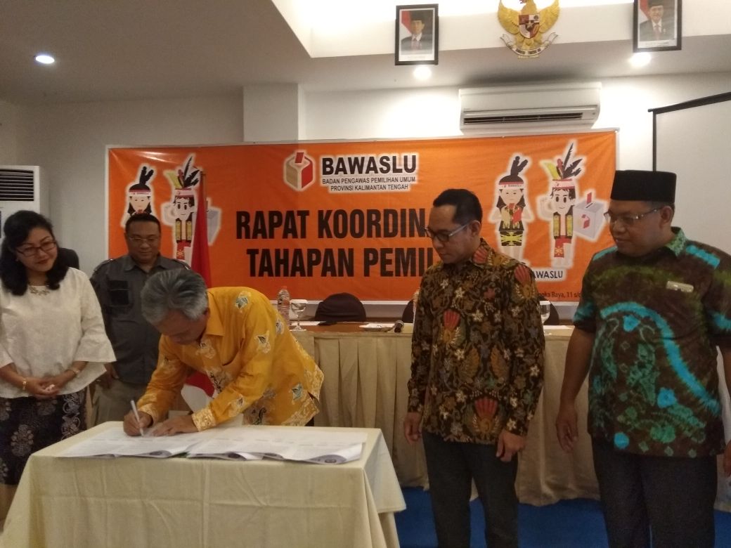 Bawaslu Kalteng Gelar MoU Terkait Pemantauan Pilkada