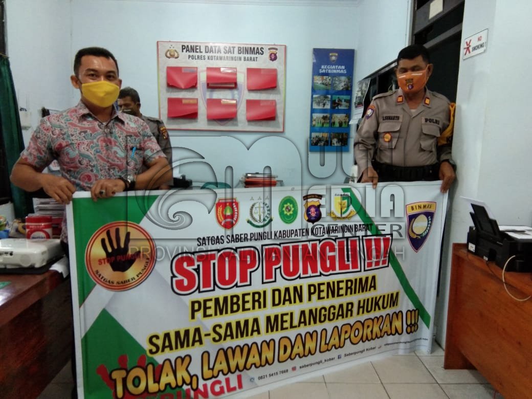 Sosialisasikan Saber Pungli, Satgas Saber Pungli Kobar Gandeng Bhabinkantibmas