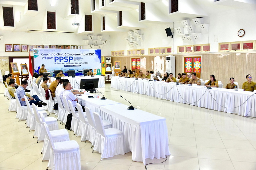 Kepala Bappedalitbang Prov. Kalteng Buka Coaching Clinic 6 Implementasi SSK Program PPSP Kabupaten Katingan dan Lamandau