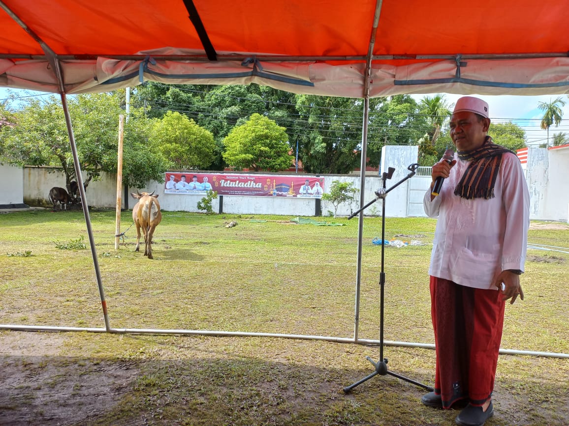 Rayakan Hari Raya Iduladha 1443 Hijriah, Dinsos Prov. Kalteng Kurban Tiga Ekor Sapi