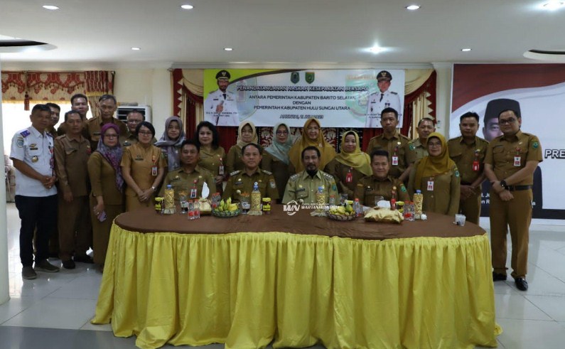 Pemkab Barsel bersama Pemkab HSU Tandatangani Kesepakatan Bersama Pengendalian Inflasi Daerah