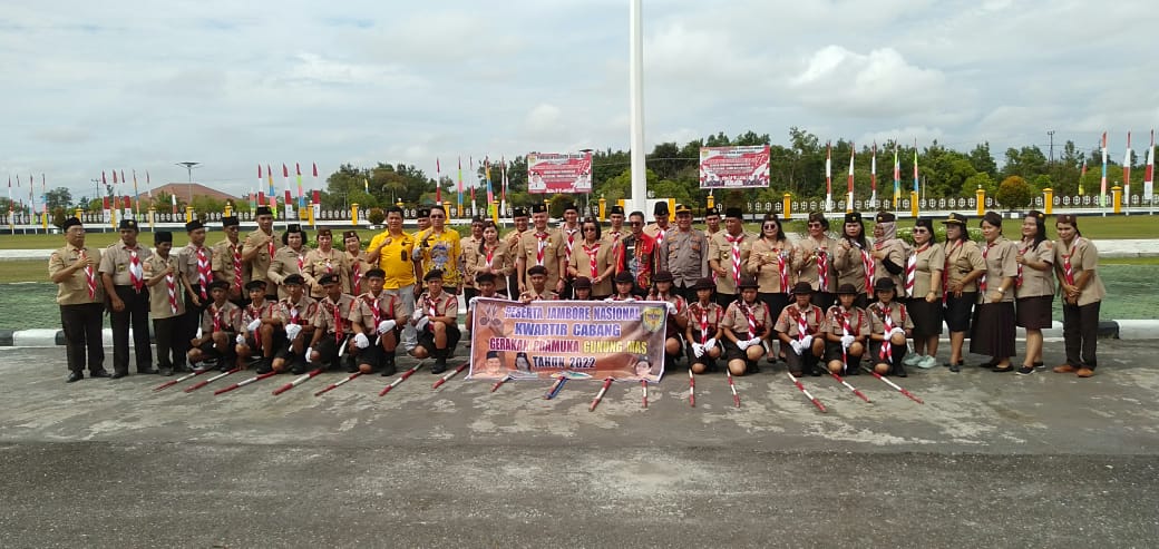 Bupati Gumas Lepas Peserta Pramuka Jambore Nasional 