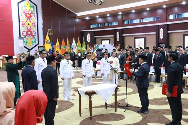 Dalam Rangka Mengisi Kekosongan Kepala Daerah, Gubernur Kalteng atas nama Presiden RI Lantik Empat Pj. Bupati
