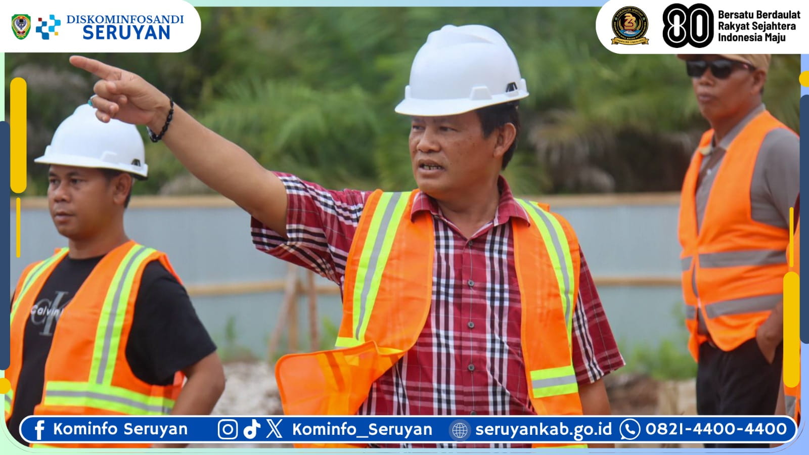 Bupati Seruyan Tinjau Penataan Stadion Pembuang Hulu dan Lokasi Rencana Pembangunan Bundaran