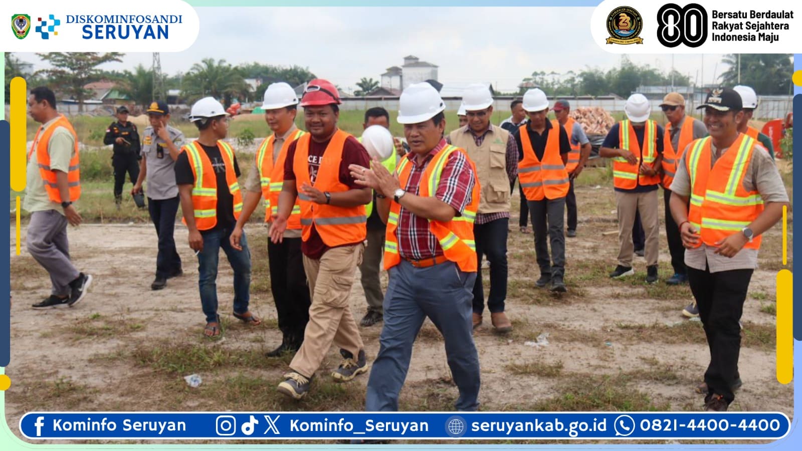 Bupati Seruyan Tinjau Penataan Stadion Pembuang Hulu dan Lokasi Rencana Pembangunan Bundaran