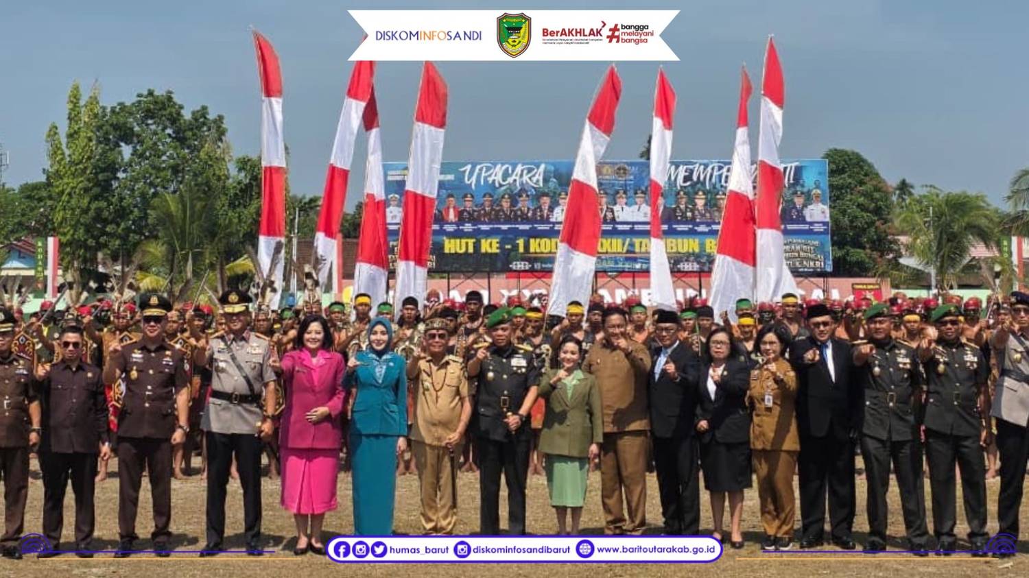 Hadiri Peringatan HUT Ke-1 Kodam XXII/Tambun Bungai, Wabup Barut Nyatakan Komitmen Sinergi Bersama TNI