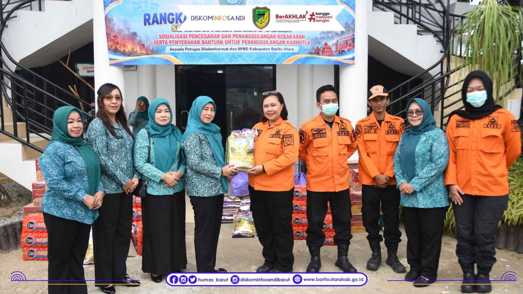 Hj. Maya Savitri Shalahuddin Serahkan Bantuan untuk Tim Pemadam, BPBD, dan Manggala Agni