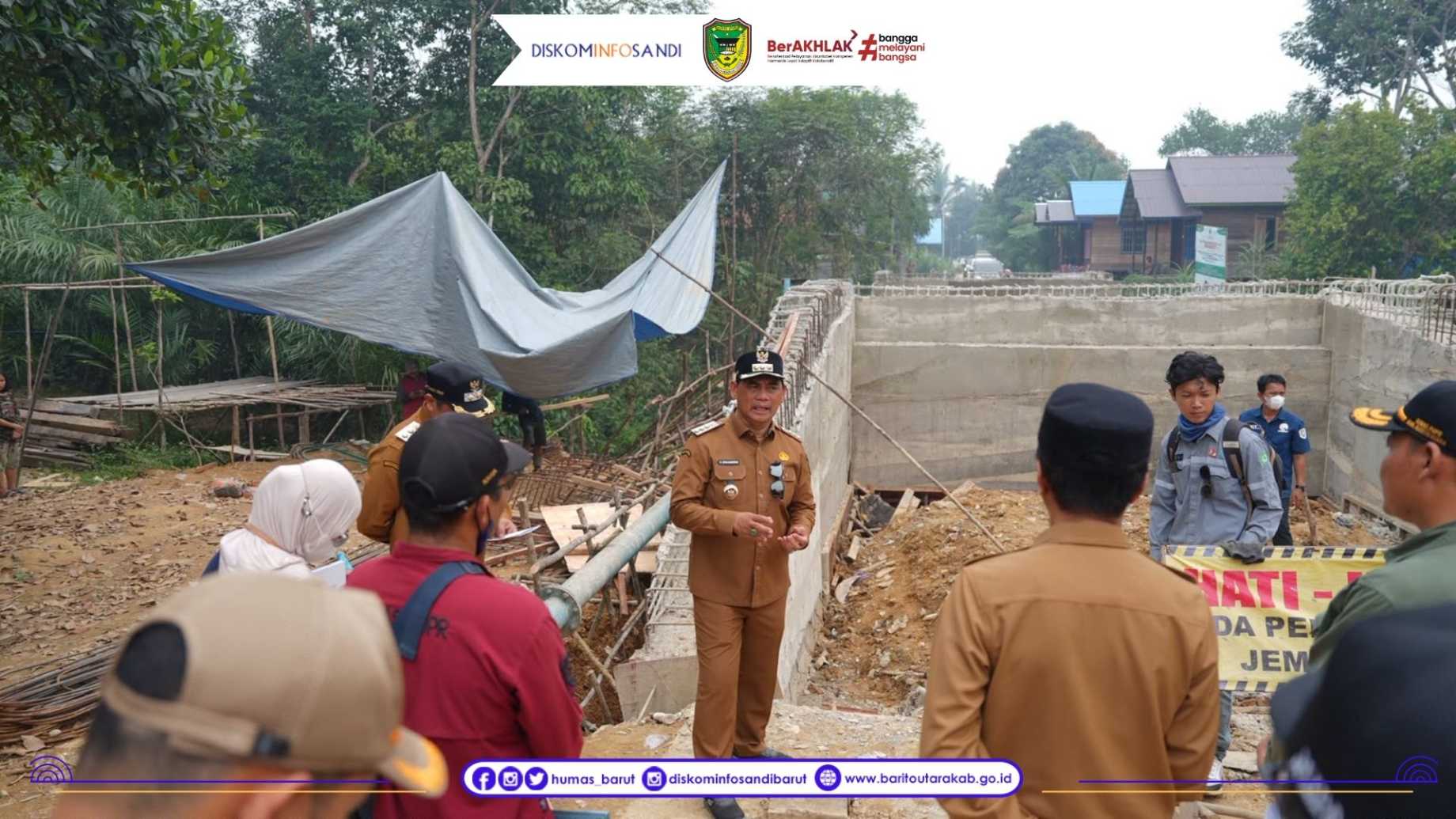 Bupati Barito Utara Bersama Wakil Bupati Tinjau Pembangunan di Kecamatan Lahei Barat