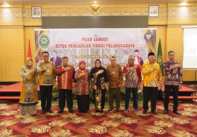 Hadiri Pisah Sambut Ketua Pengadilan Tinggi Palangka Raya, Plt Sekda H. M. Katma F Dirun Ajak Berkolaborasi Memajukan Pembangunan