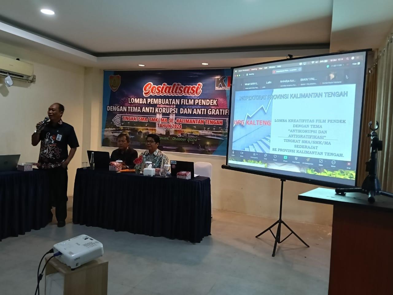 Inspektorat Prov. Kalteng Lakukan Sosialisasi Lomba Film Pendek Anti Korupsi dan Anti Gratifikasi di Kapuas