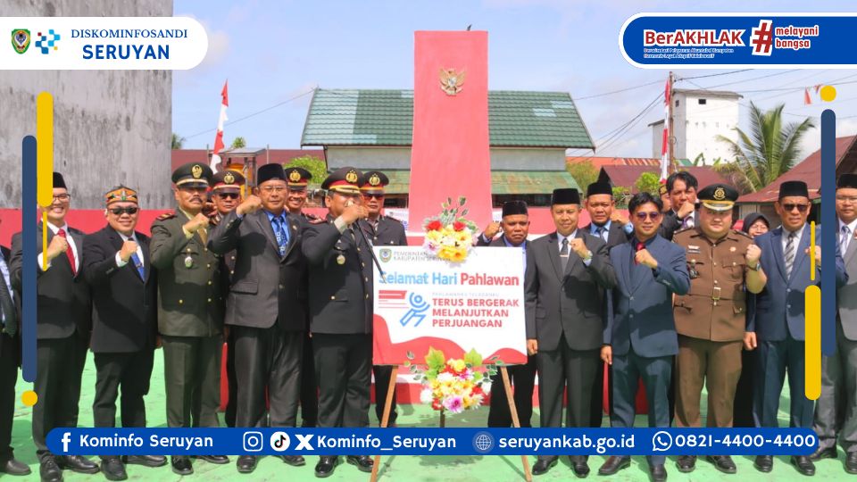 Wabup Seruyan Pimpin Upacara Hari Pahlawan 2025, Wariskan Semangat Juang kepada Generasi Muda