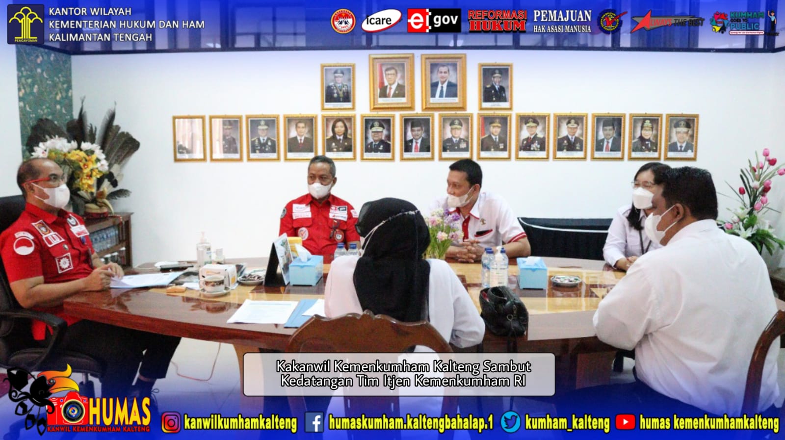 Kakanwil Kemenkumham Kalteng Sambut Tim Itwil II Itjen Kemenkumham