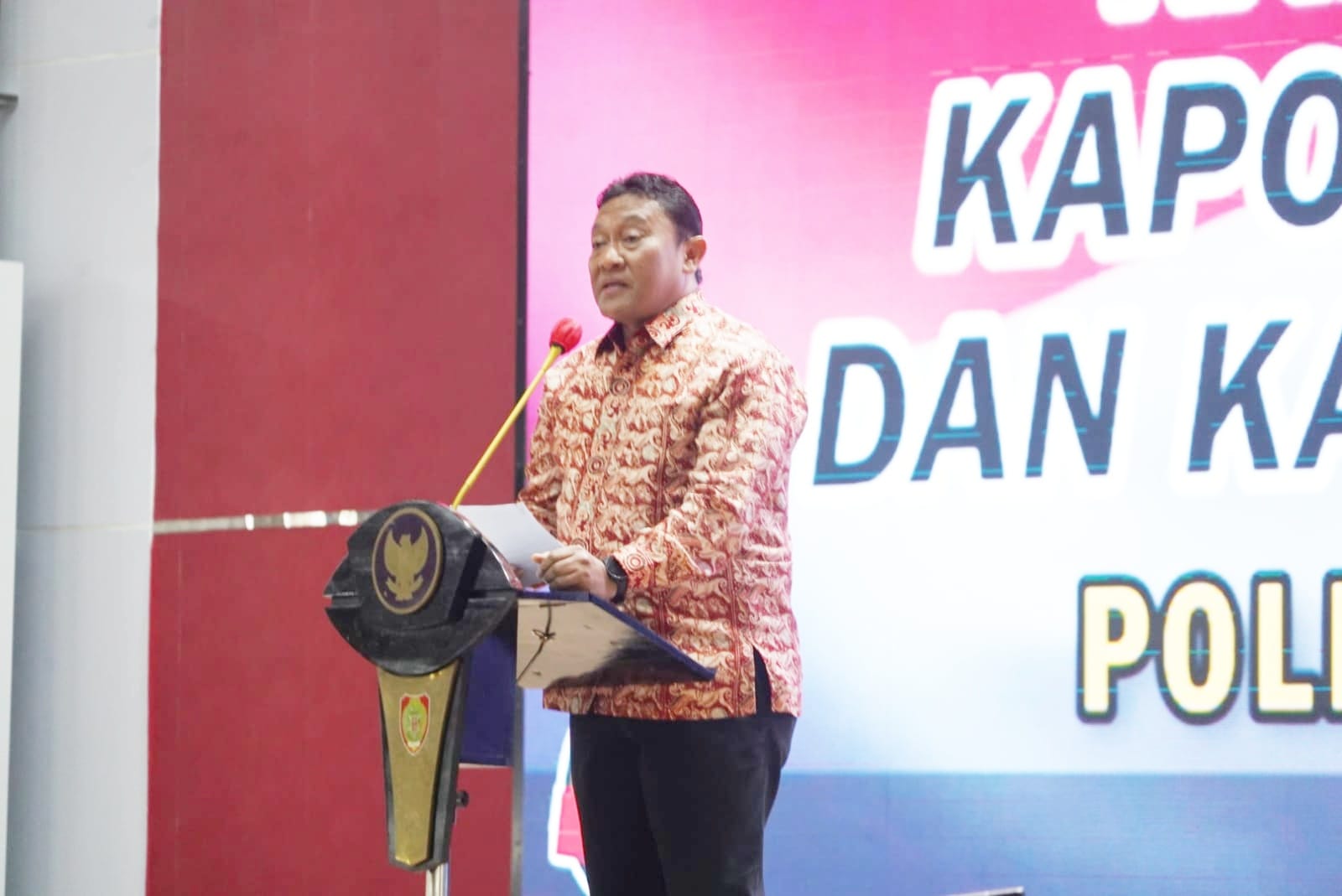 Wagub Edy Pratowo Hadiri Acara Kenal Pamit Wakapolda Kalteng