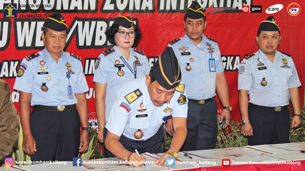 UPT Pemasyarakatan dan Imigrasi Se-Kota Palangka Raya Lakukan Penendatanganan Deklarasi Janji Kinerja Tahun 2020, Deklarasi Resolusi Pemasyarakatan Tahun 2020 dan Pencanangan Pembangunan ZI Menuju WBK/WBBM