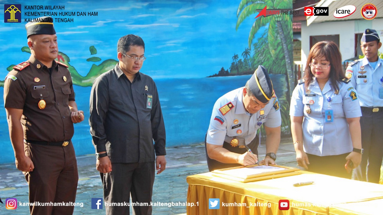 Kakanwil Saksikan Deklarasi Janji Kinerja dan Pencanangan Pembangunan ZI menuju WBK/WBBM di Lapas Pangkalan Bun