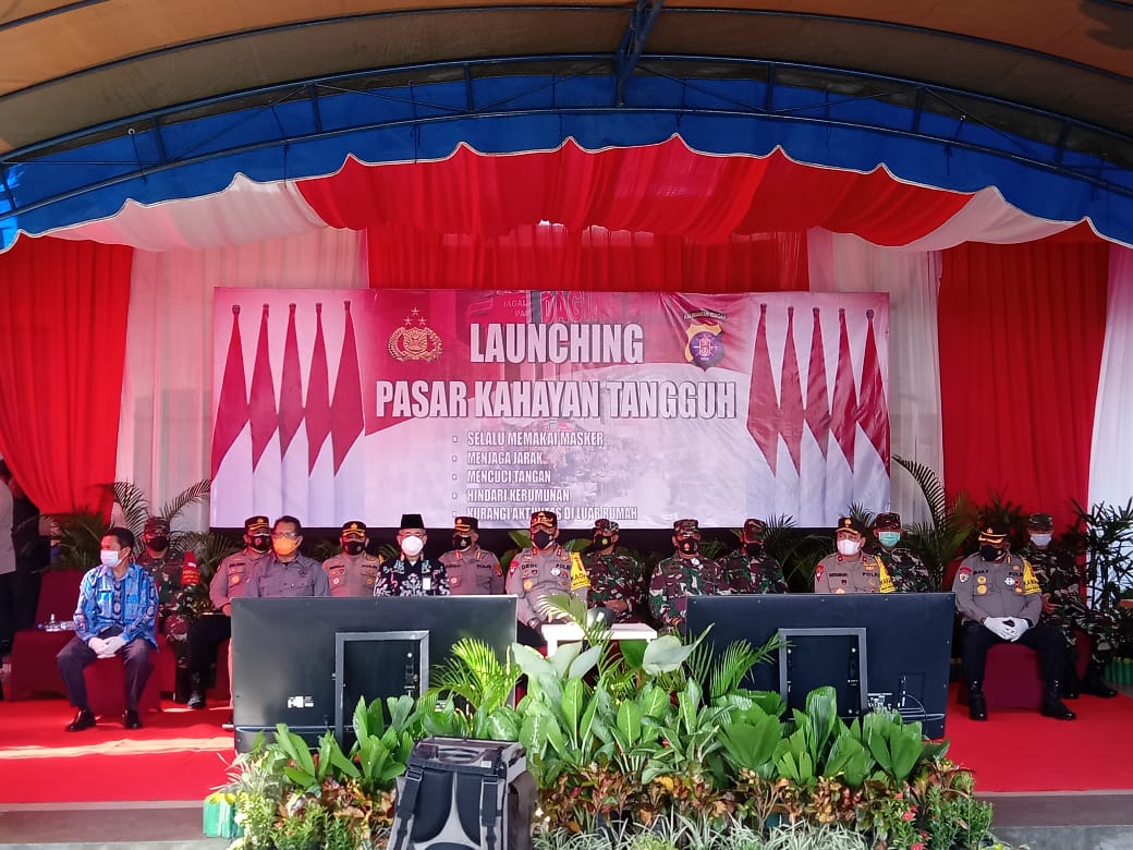 Ketua Pelaksana Harian Penanganan Covid-19 Kalteng Hadiri Launching Pasar Kahayan Tangguh