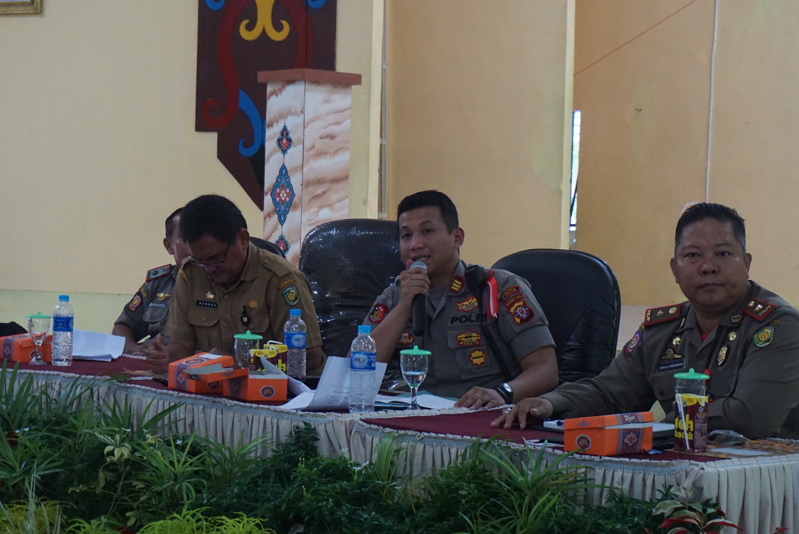 Pembekalan Satlinmas Jelang Pemilu 2019
