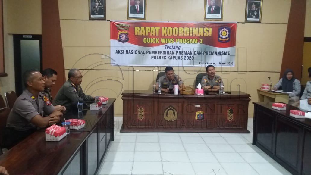 Penandatanganan MoU SatPol PP dan Damkar Kabupaten Kapuas dengan Polres Kapuas