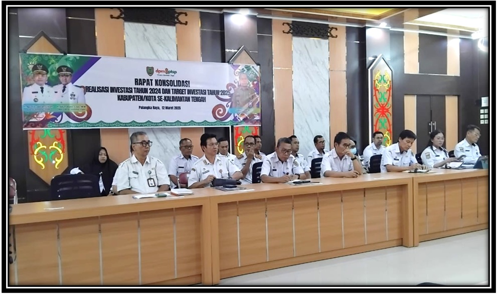 Kejar Realisasi Investasi Rp25 Triliun, DPMPTSP Prov. Kalteng Gelar Rapat Konsolidasi Capaian Realisasi dan Target Investasi