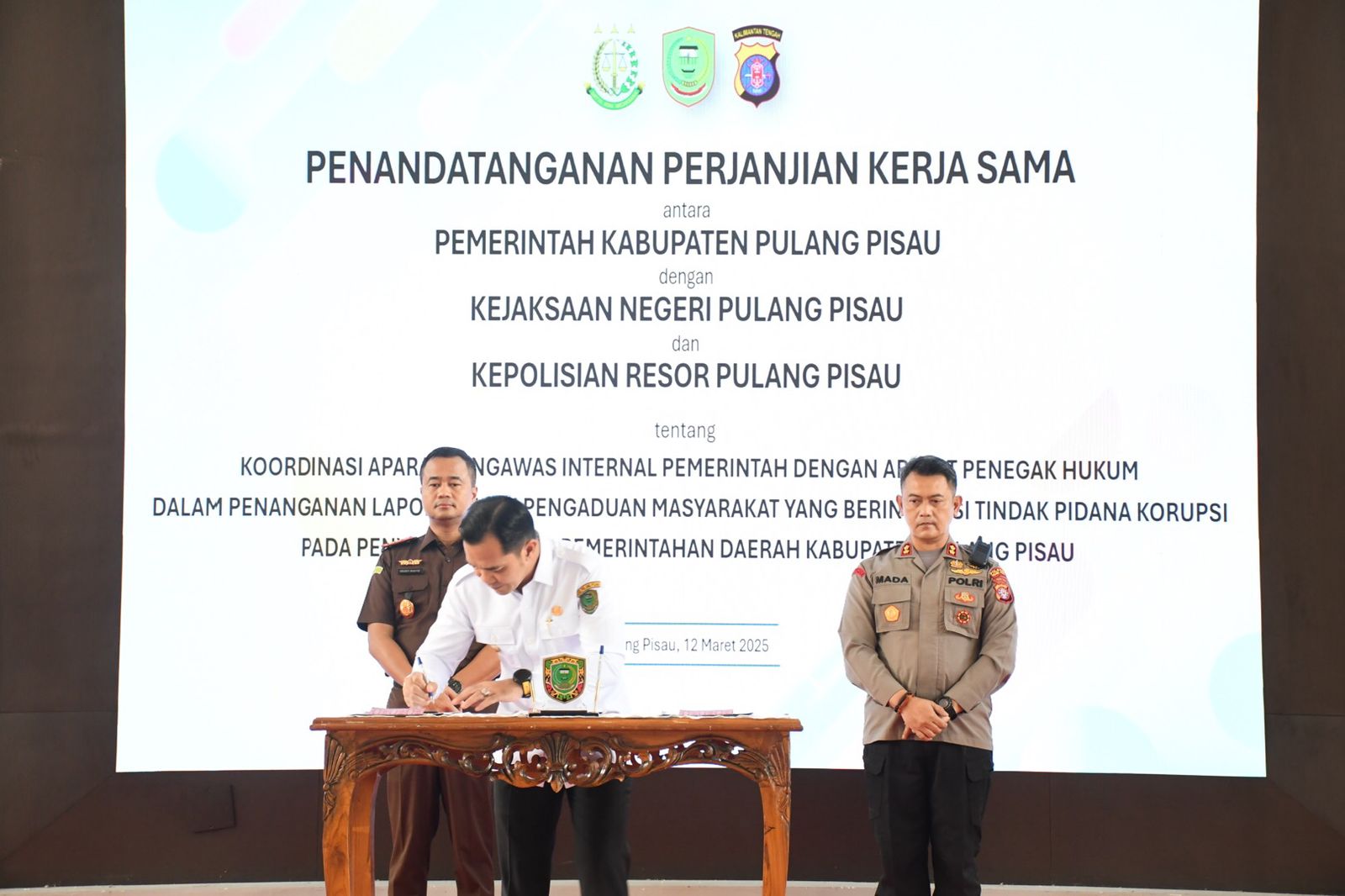 Perkuat Pencegahan Korupsi, Bupati Pulang Pisau Teken Kerja Sama dengan Kejari dan Polres