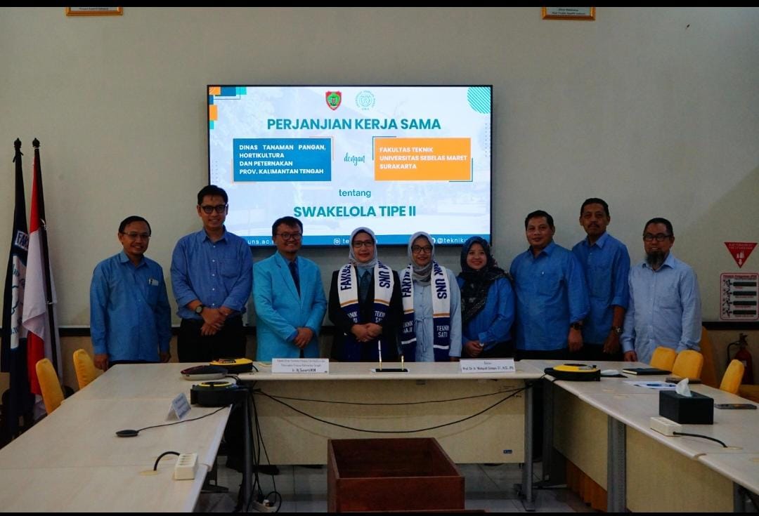 Kadis TPHP Prov. Kalteng Laksanakan Penandatanganan PKS Swakelola Tipe II Pengawasan Konstruksi Cetak Sawah dengan UNS