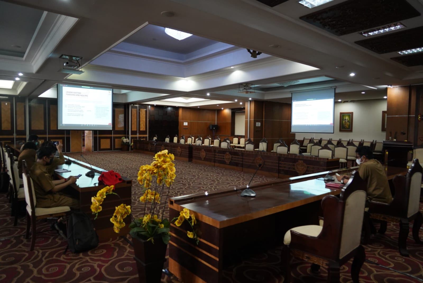 Asisten Adum Lies Fahimah Hadiri Pelaksanaan Asistensi Penerapan SPBE Tahun 2022 Secara Virtual