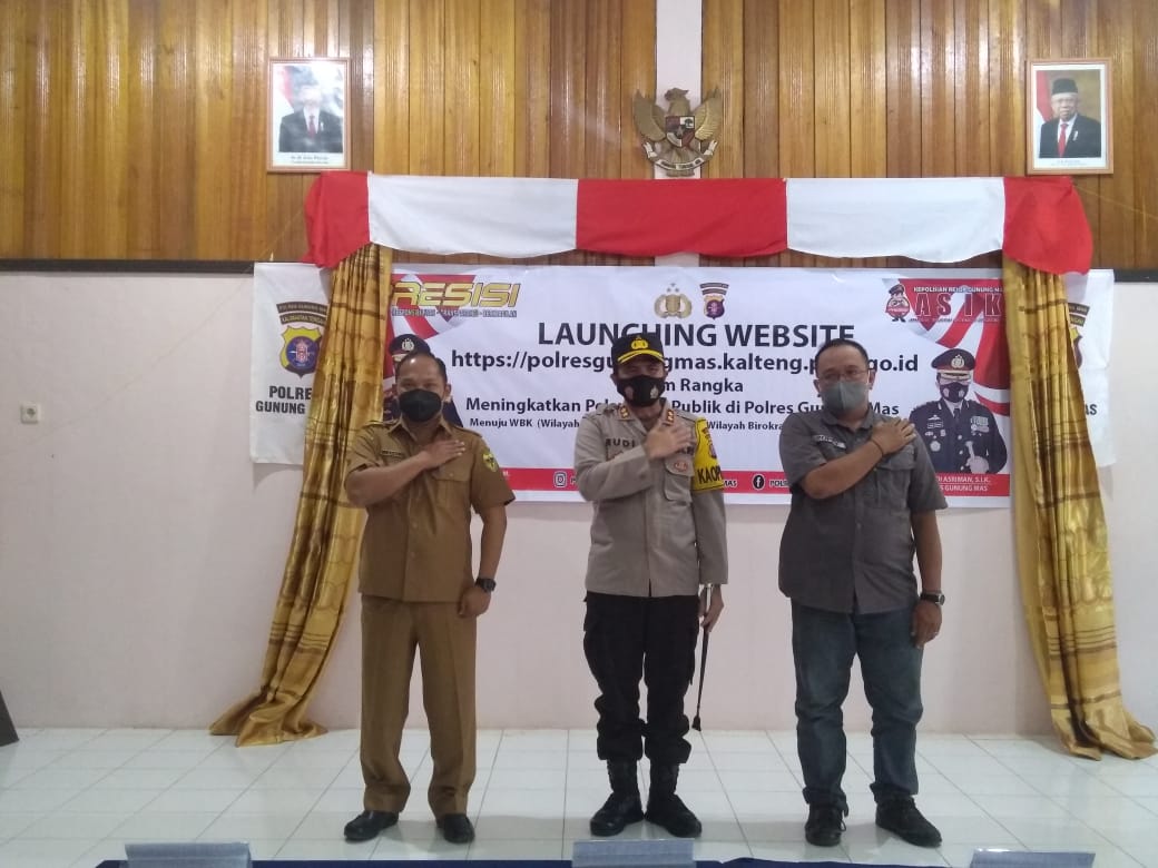  Mudahkan Pelayanan, Polres Gumas Luncurkan Website