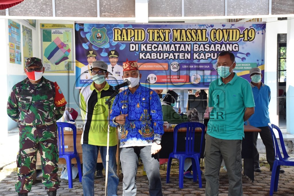 Deteksi Dini Penyebaran Covid-19, Pemerintah Kecamatan Basarang Lakukan Rapid Test Massal