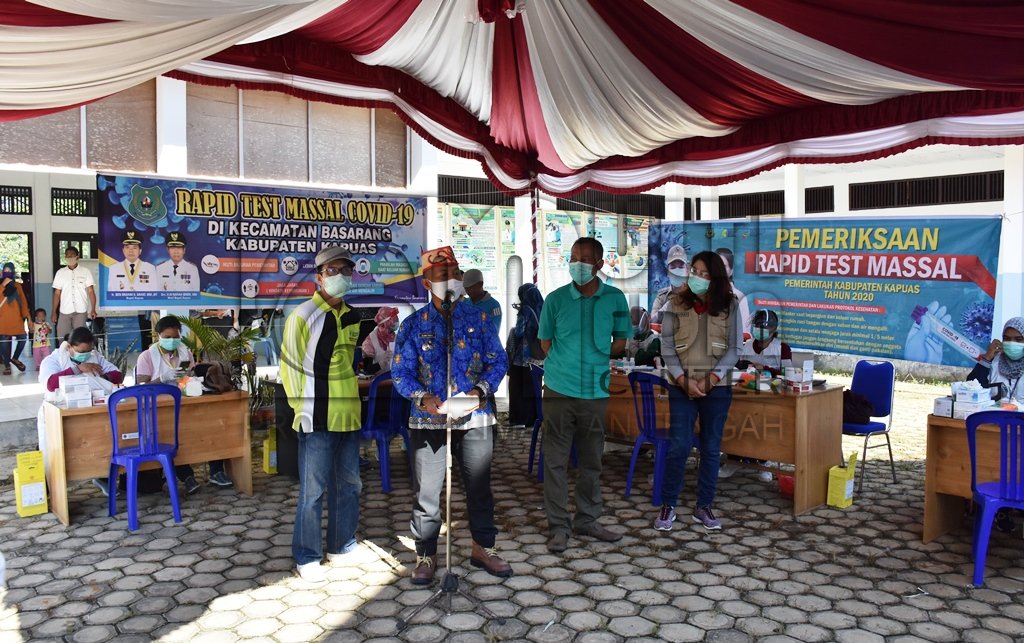 Deteksi Dini Penyebaran Covid-19, Pemerintah Kecamatan Basarang Lakukan Rapid Test Massal