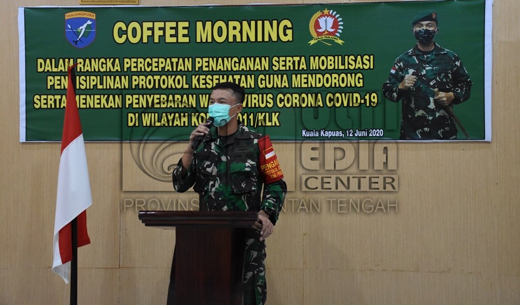 Kodim 1011/KLK Gelar Coffe Morning Terkait Upaya Penanganan Covid-19 di Kabupaten Kapuas