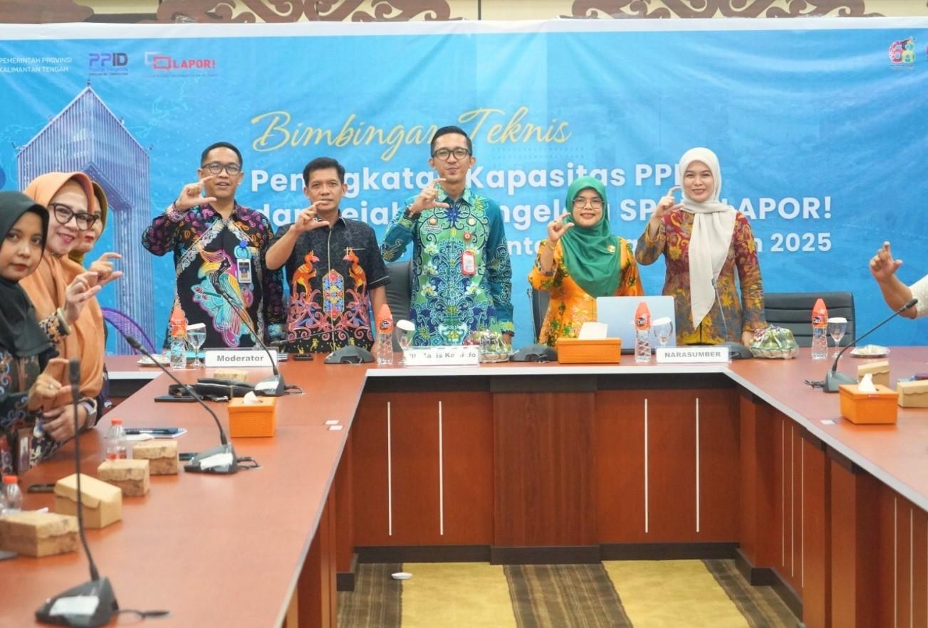 Perkuat Transparansi dan Tangkal Disinformasi, Pemprov Kalteng Gelar Bimtek PPID dan SP4N-LAPOR 2025