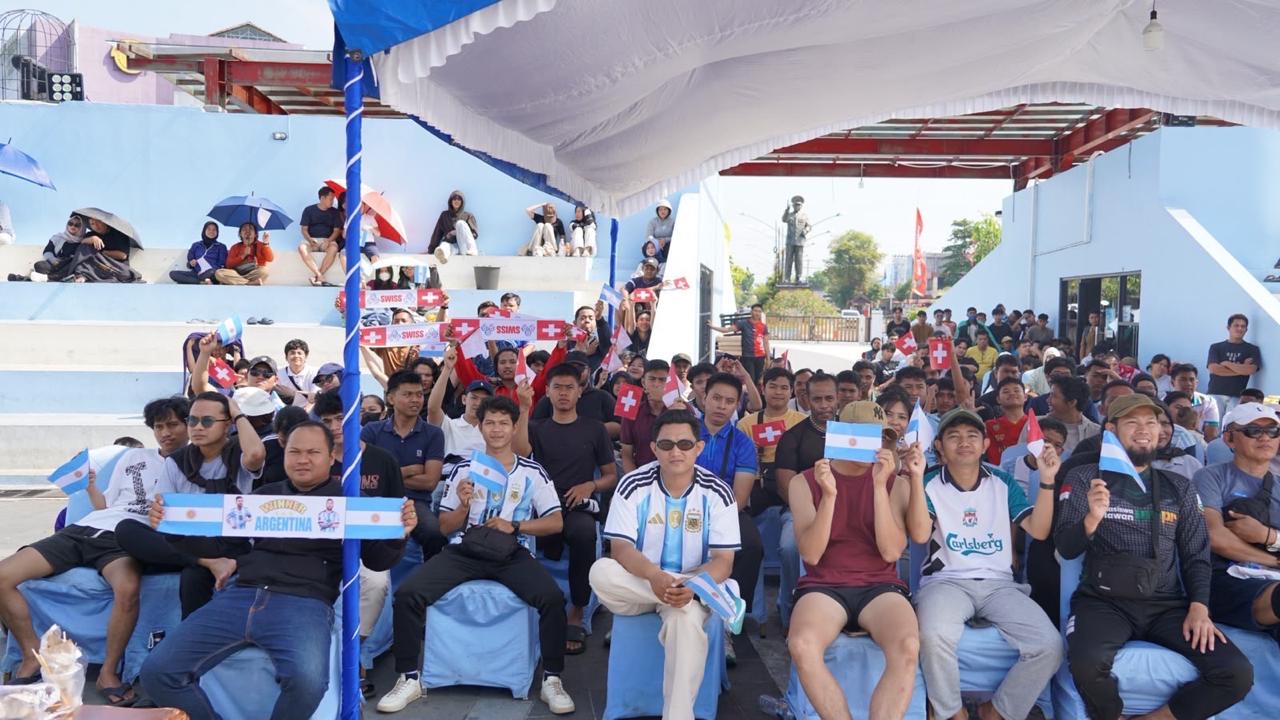 Argentina Kalahkan Swiss di Babak Tambahan, Nobar di Bundaran Besar Berlangsung Semarak