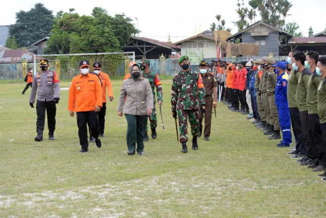Apel Gelar Pasukan, Kobar Siap Dalam Penanganan Karhutla