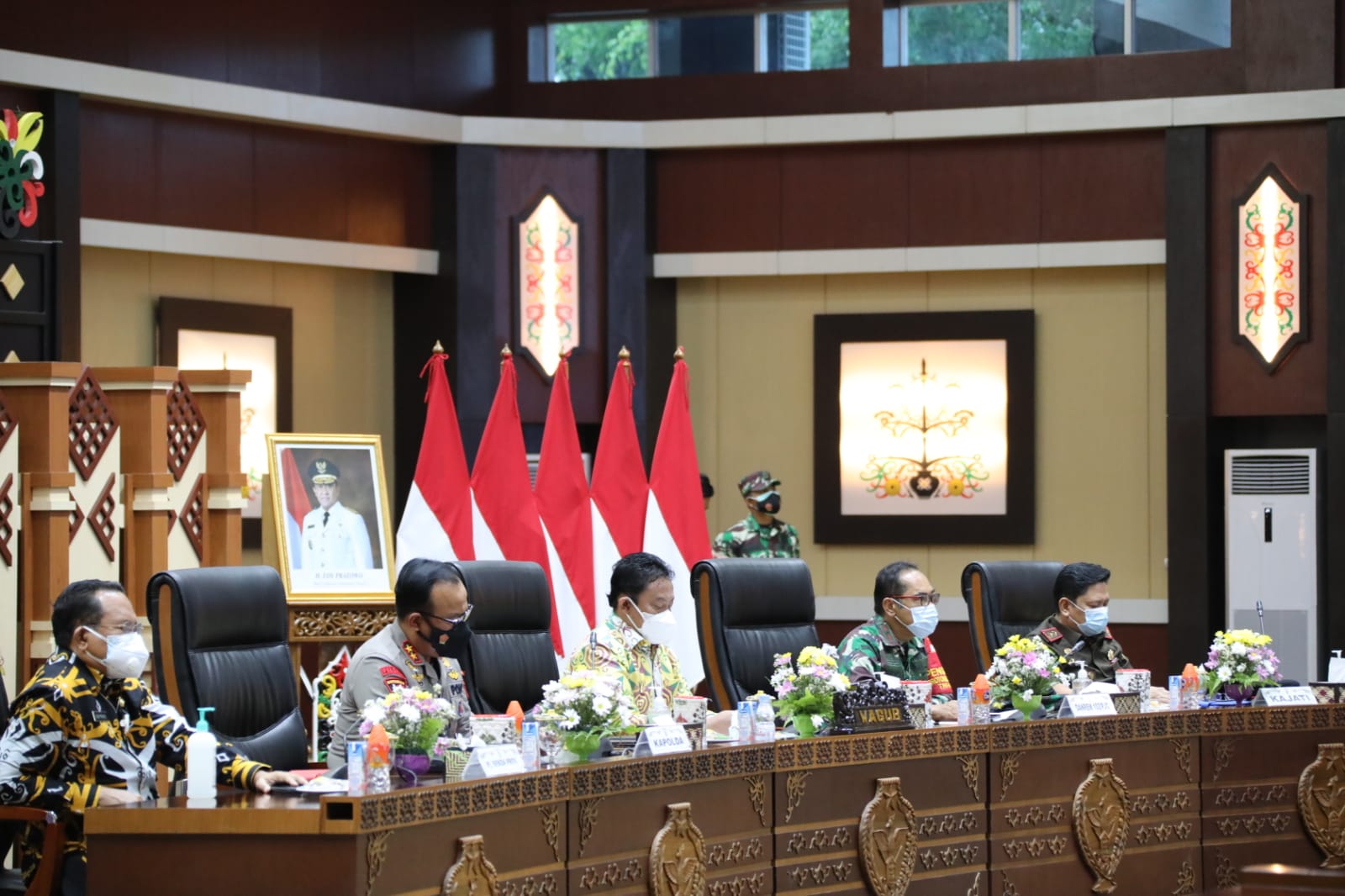 Wagub Kalteng Hadiri Rakor Evaluasi Perkembangan Penerapan PPKM Level 4 di Wilayah Kalimantan