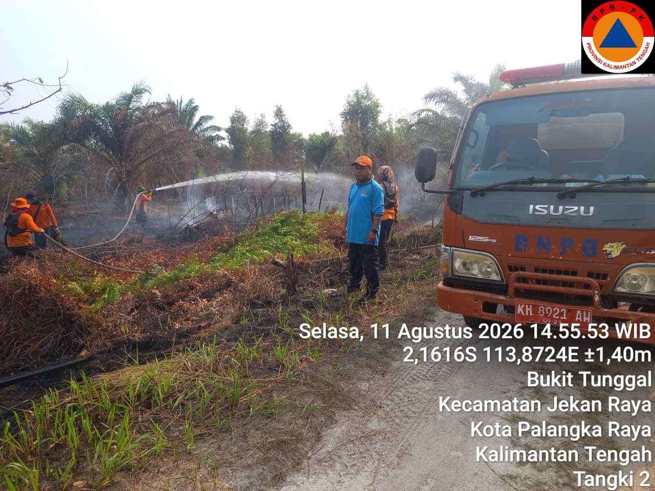 BPBD Kalteng: Penanganan Karhutla Terus Dimaksimalkan, 645 Hotspot Terdeteksi Hingga 11 Agustus 2026