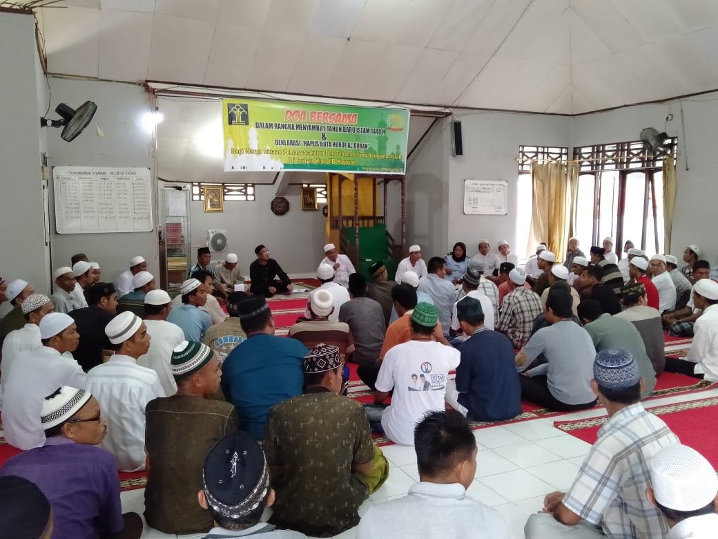 SAMBUT TAHUN BARU ISLAM 1440 H, PEMASYARAKATAN GELAR DOA BERSAMA SEKALIGUS DEKLARASI HAPUS BUTA HURUF AL-QURâ€™AN